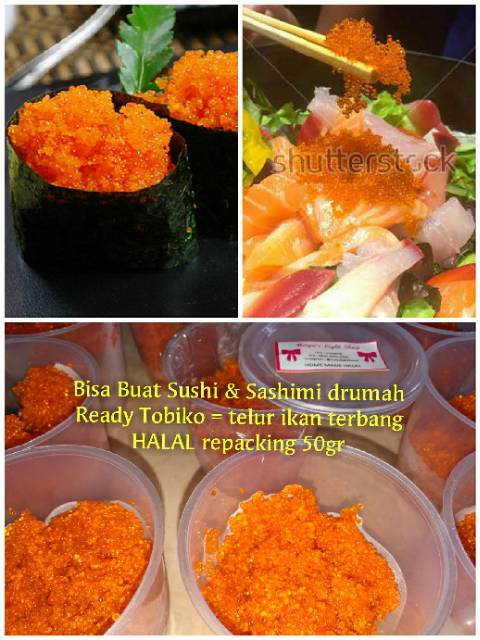 Paket bahan sushi Tipe 6 nori tobiko cuka bambu sushi shoyu jahe halal dry seaweed gari