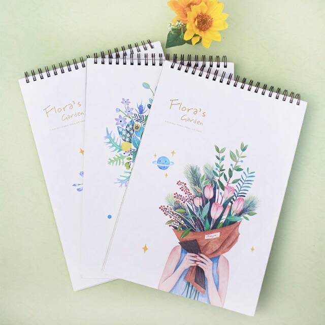 

Floras Garden Spiral Sketchbook B4