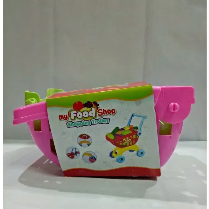 Mainan Anak Supermarket Troli - My food shop trolley st.003