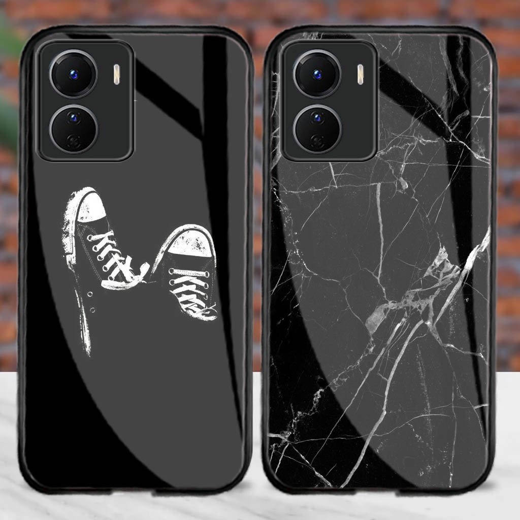 Softcase Glass Kaca VIVO Y16 2022 Terbaru [M162] Casing HP VIVO Y16 2022 Terbaru - Case HP VIVO Y16 