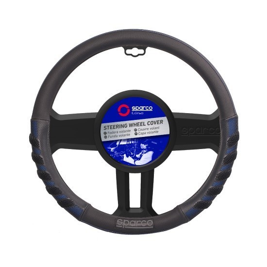 SARUNG SETIR COVER STIR SPARCO CORSA SPS 101 PREMIUM ORIGINAL ITALY - BLACK BLUE