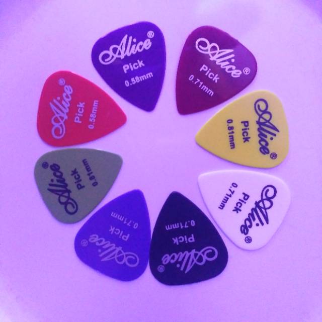 5pcs pick gitar Alice AP-100P 0.58mm / 0.71mm / 0.81mm