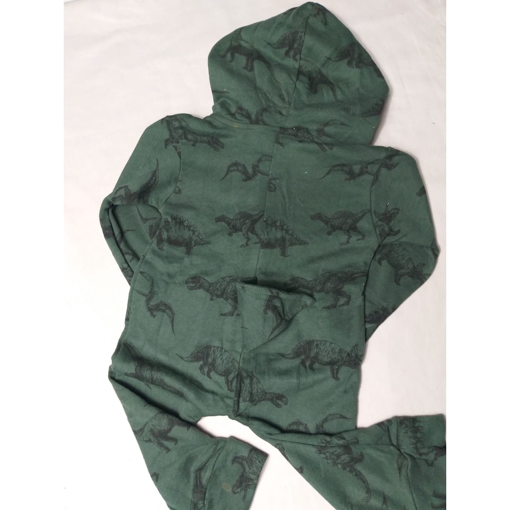 Sweater hoodie anak dinosaurus / jumpsuit dinosaurus