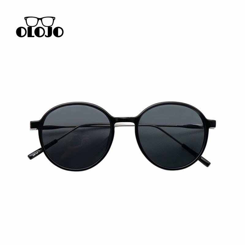 Kacamata Hitam Wanita Model Retro Frame Bulat Besar ol2