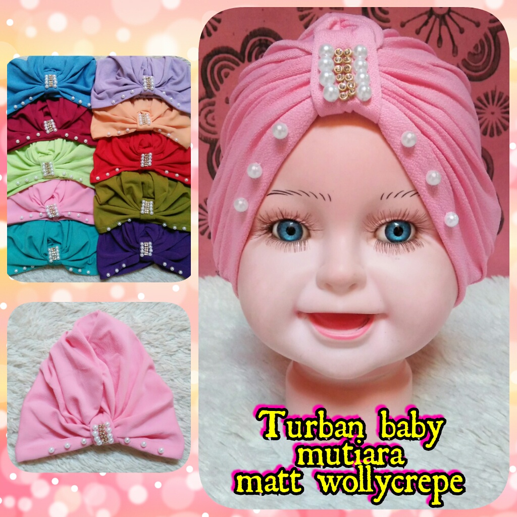 Turban Anak//Turban Baby//Turban Bayi Variasi Diamond 0-1th