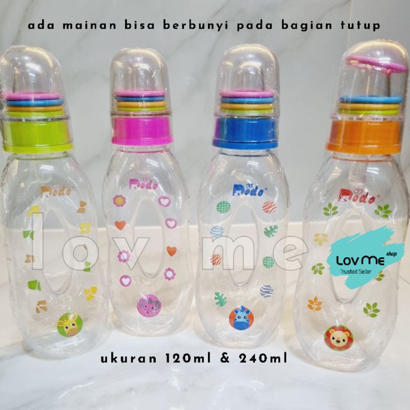 lov me❤ Dodo Botol Susu bayi dengan tutup mainan bisa berbunyi dan bisa melatih sensorik Bayi DBC014 DBC015