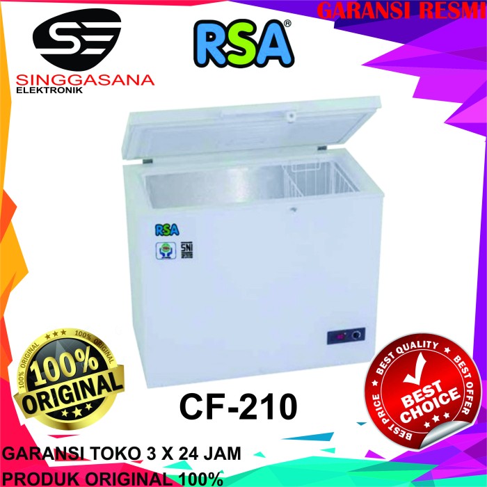 Chest Freezer RSA CF-210 / CF210 / CF 210 , FREEZER BOX 200 LITER
