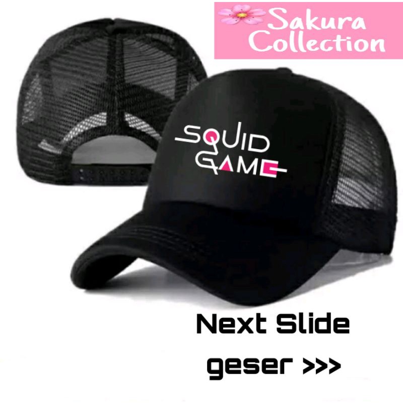 Topi Trucker SNAPBACK Baseball TULISAN LOGO SQUIDGAME KOREA