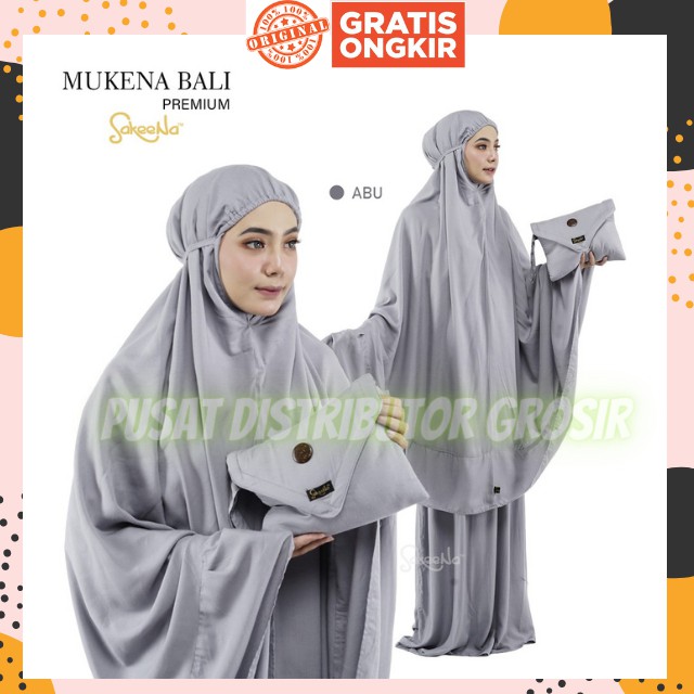 Mukena Sakeena Jumbo Bali Premium Dewasa Polos Original Murah