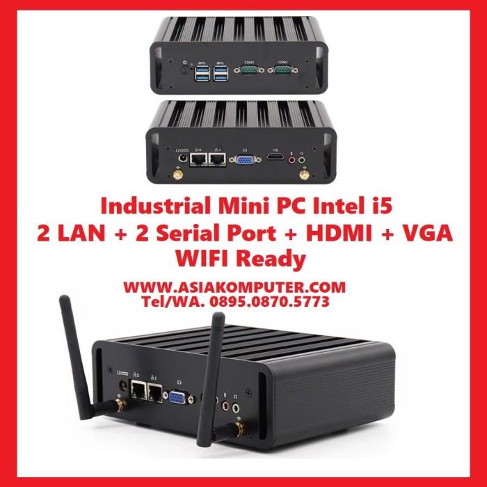 Industrial Mini PC i5 Dual LAN Dual Serial HDMI VGA Comm Port Fanless