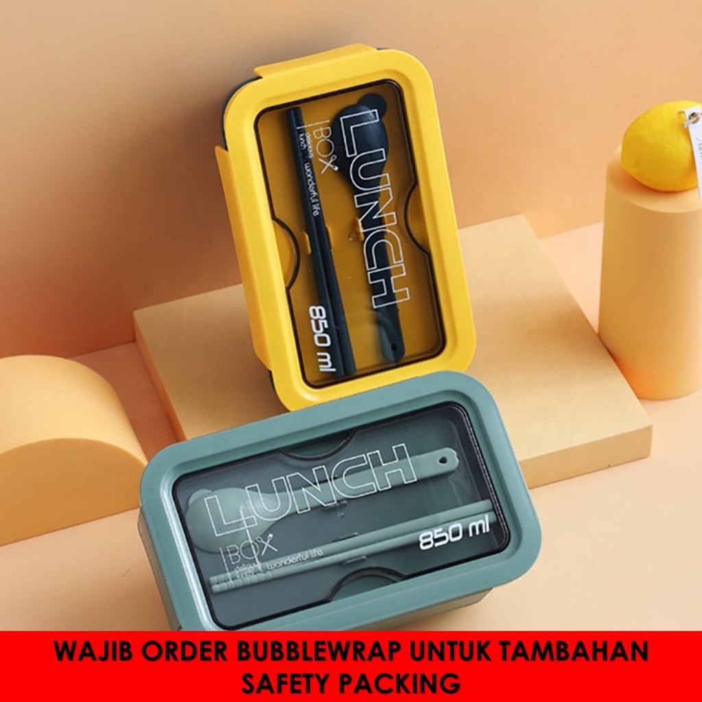 Kotak Makan Bento 850 ml Lunch Box Bento / Kotak Makan / Tempat Makan trasparan 850 ml