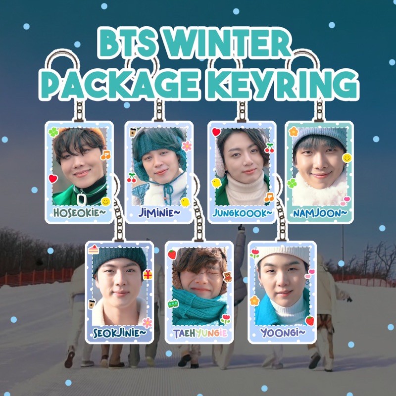 BTS WINTER PACKAGE KEYRING GANTUNGAN KUNCI