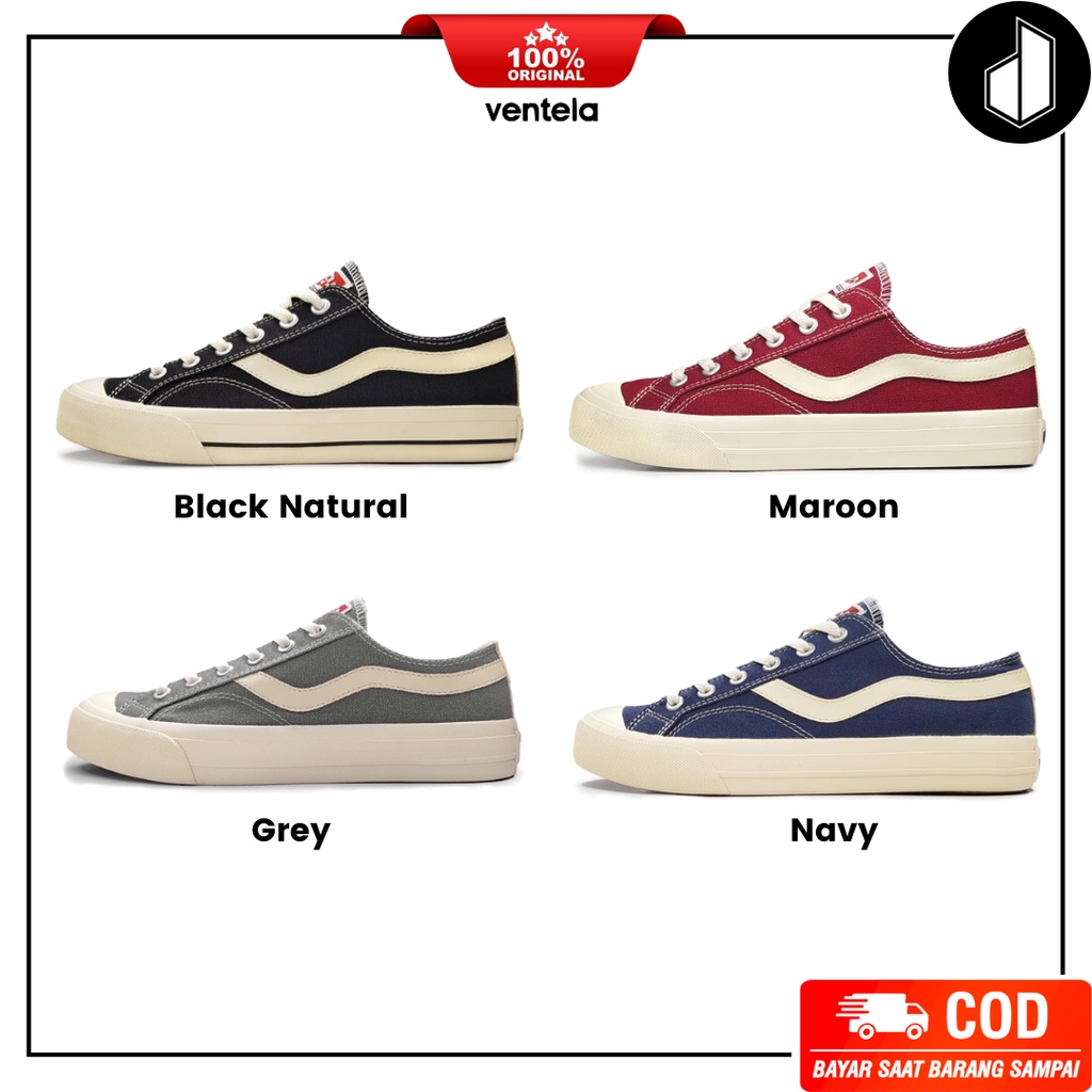 Sepatu Ventela Public Low Sneakers Pria Wanita Original