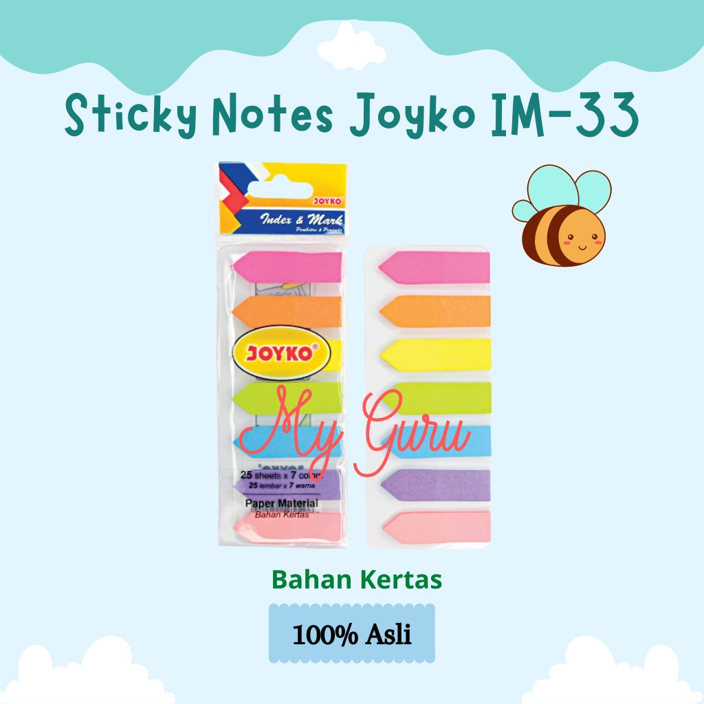 

[SET] JOYKO INDEX & MARK PENANDA PEMBATAS MEMO STICKY NOTES IM-33 (KERTAS)