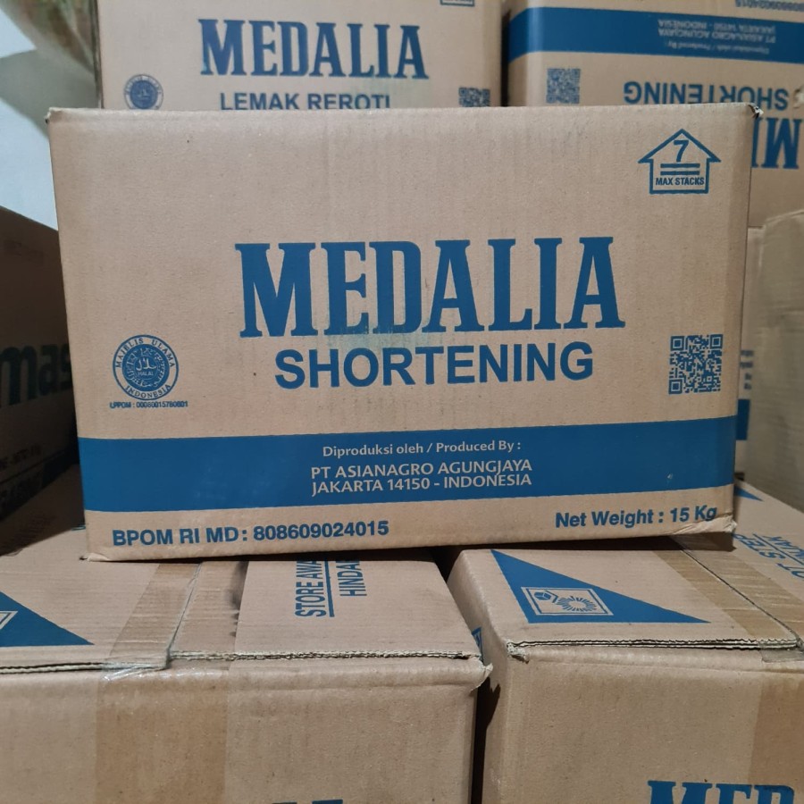 

Mentega Putih Tawar Shortening MEDALIA 15kg DUS White Bakers Fat