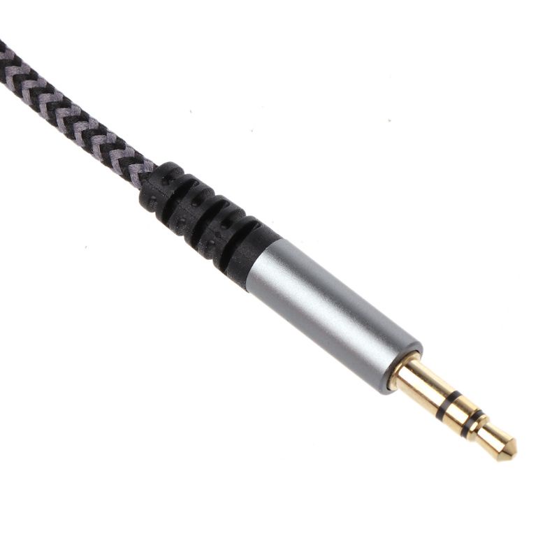 btsg 1.4m Braid 3.5mm to 3.5mm Jack Audio AUX Cable Cord With Mic Volume Control for