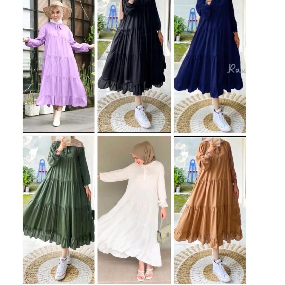 Wow Murah Meriah.. GAMIS POLKADOT katun dewasa BUSUI TERBARU 2021 / midi polka / midi dress / Baju G
