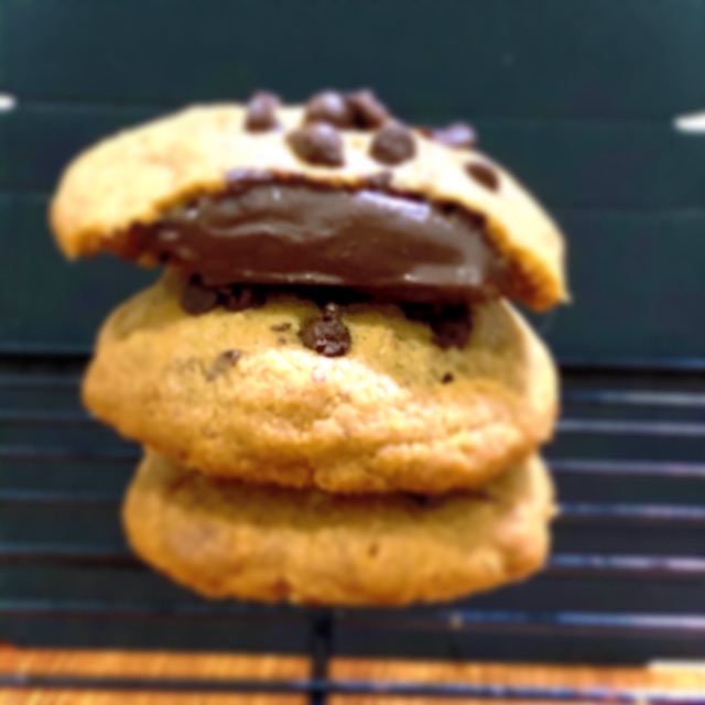 

Melted chocolate cookies