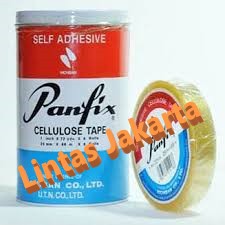 Selotip / Isolasi / Cellotape merk Panfix ukuran 1 inch x 72 yards