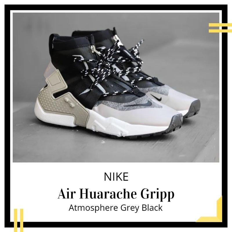 Sepatu Sneaker Air Huarache Gripp Atmosphere Grey Black