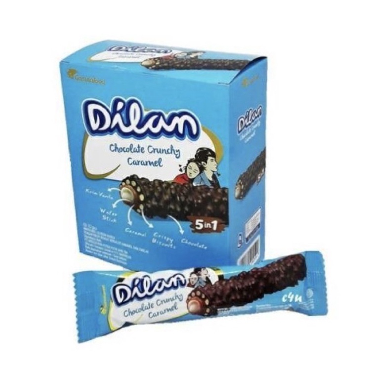 

Dilan Chocolate Crunch Caramel Wafer Box 12 Pcs