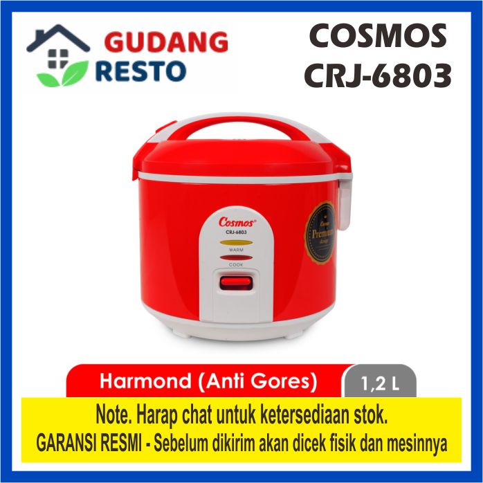 COSMOS CRJ 6803 MAGIC COM 1.2 L RICE COOKER HARMOND CRJ6803 1.2L PENANAK NASI 3in1 ANTI LENGKET