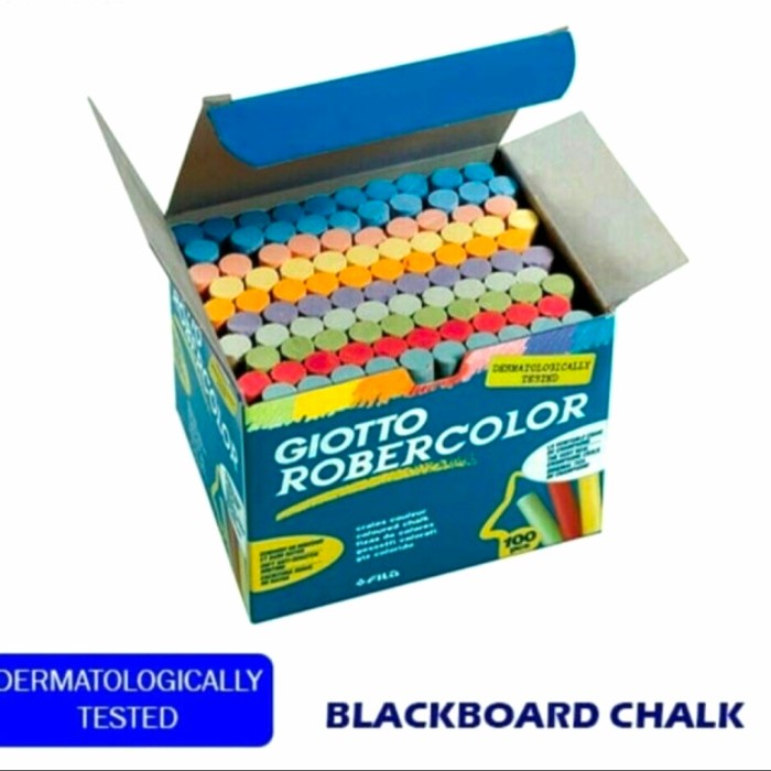 

Kapur Warna GIOTTO / Blackboard Chalk Isi 100 Pcs