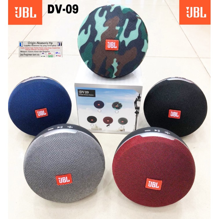 JBL Speaker Bluetooth portable bulat DV09 wireless bluetooth speake