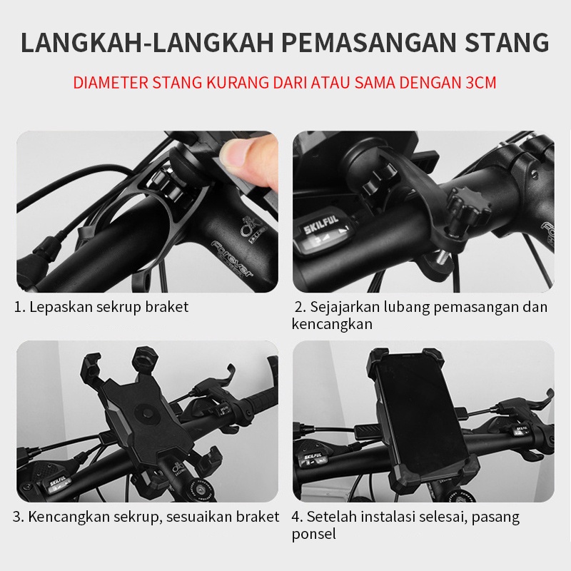 Holder Spion Motor  senderan dudukan hape alat penyangga hp