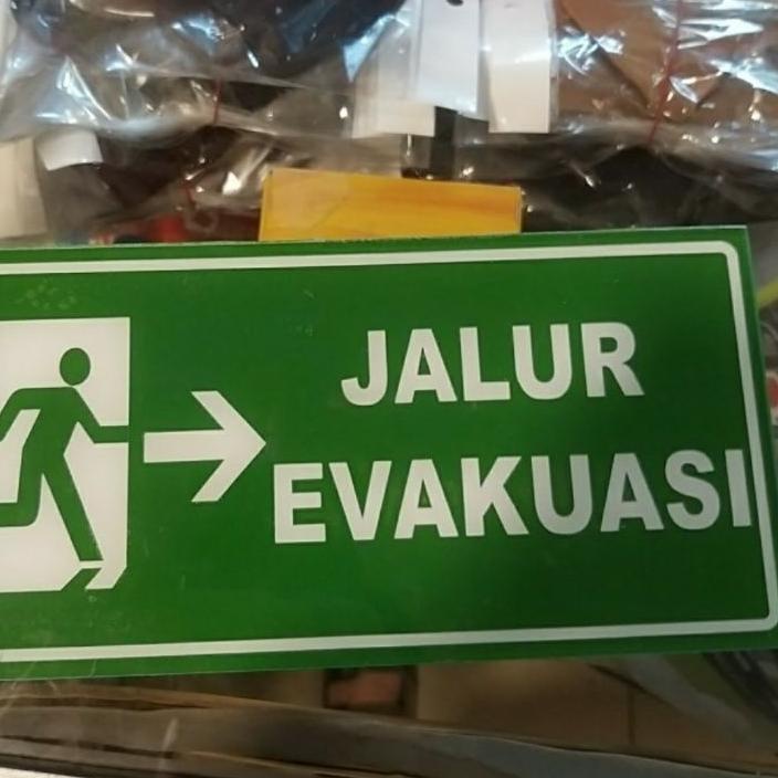 

Baru Jalur Evakuasi Acrylic akrilik papan sign uk 20 x 10 cm .