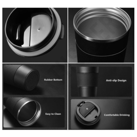 Tumbler Kopi Stainless Rubber Grip Murah