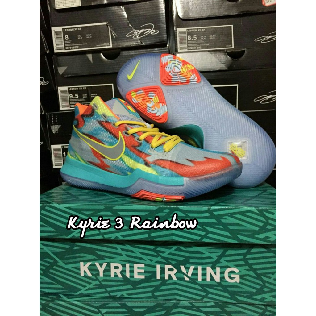 sepatu basket nike kyrie 3 rainbow