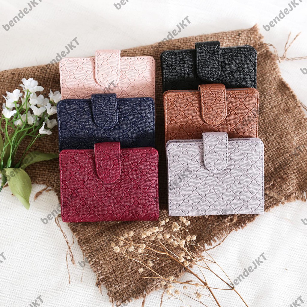 BENDE - DOMPET KARTU MOTIF TIMBUL DAN UANG KERTAS PREMIUM WANITA IMPORT TEMPAT KARTU CARD