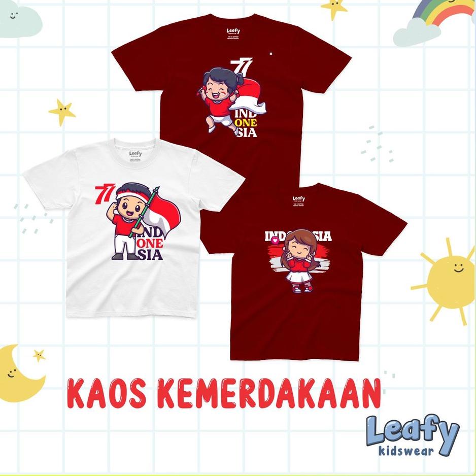 Banyak Dipakai.. KAOS KEMERDEKAAN KAOS ANAK KAOS INDONESIA - Leafy Kidswear