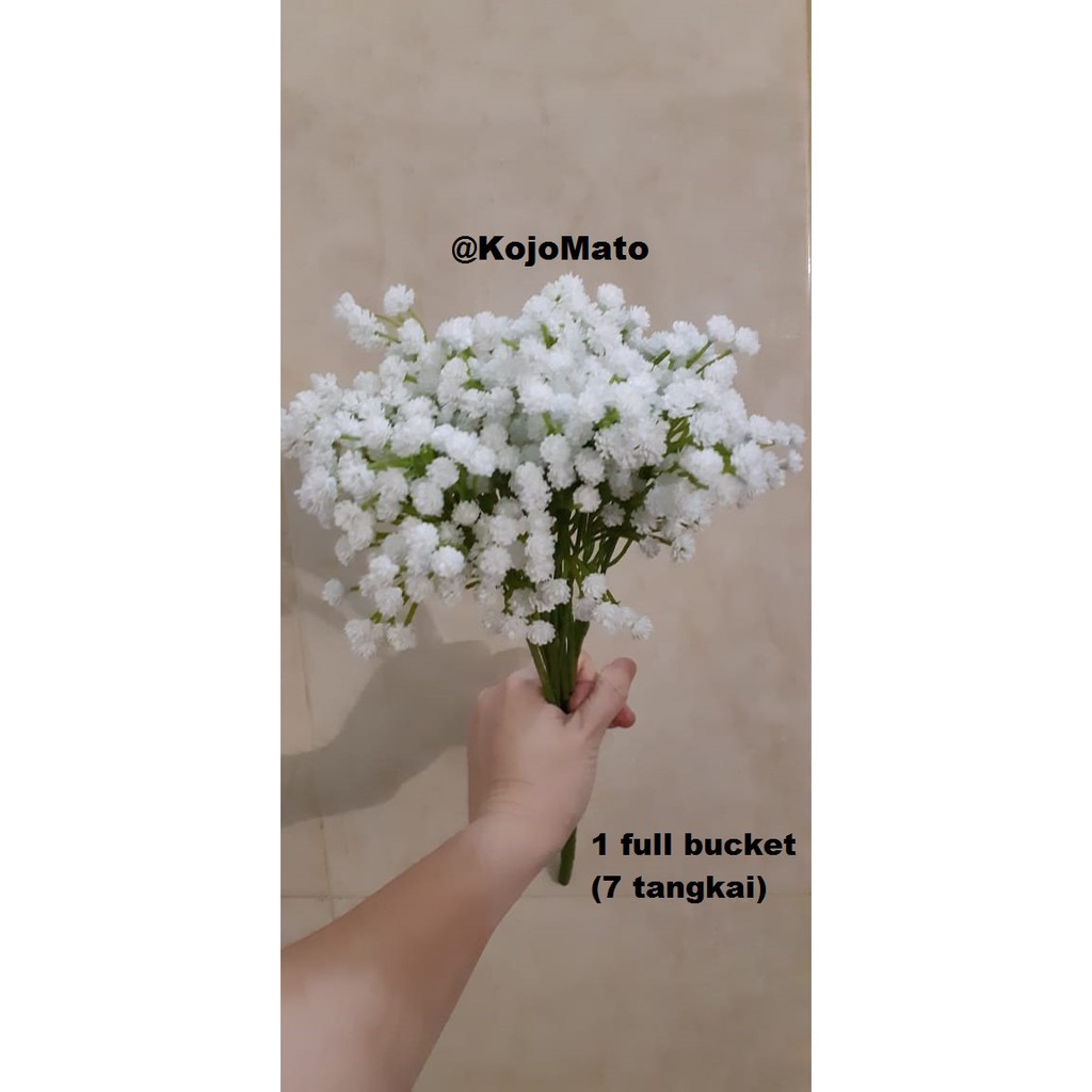 B017 Bunga Babysbreath Gypsophila bunga hias plastik artificial Dekorasi rumah kamar pesta