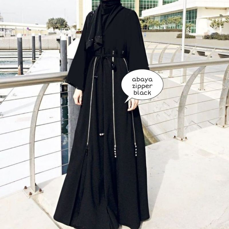 Abaya Zipper Black