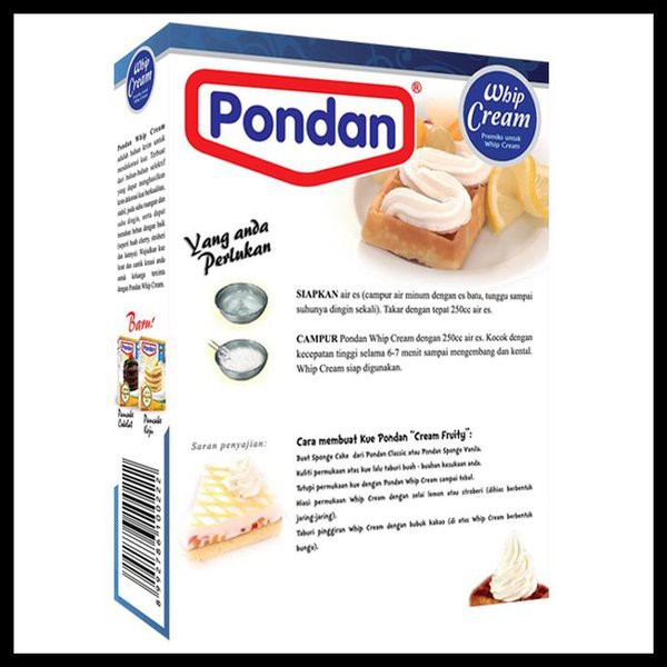 Jual Pondan Whip Cream Bubuk Instan Whipped Cream Krim Kue 150gr Indonesia Shopee Indonesia
