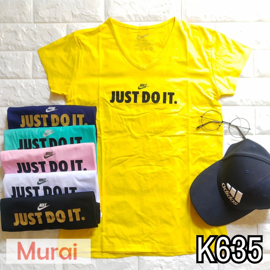 K635 - Kaos / Tumblr Tee / T-Shirt Wanita / Cewek Nike Just Do It Reflective