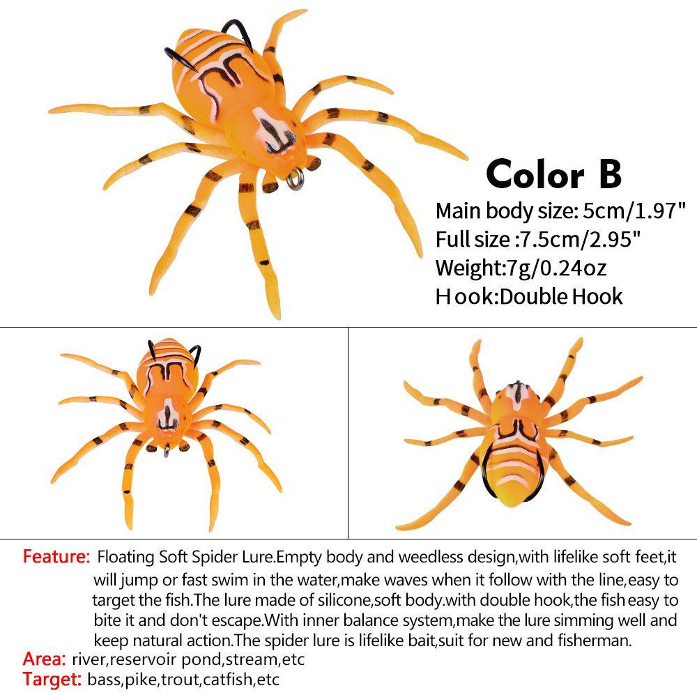 TOP Bionic Spider New 7.5cm/7g Umpan Pancing Bahan Silikon Manusia Hidup