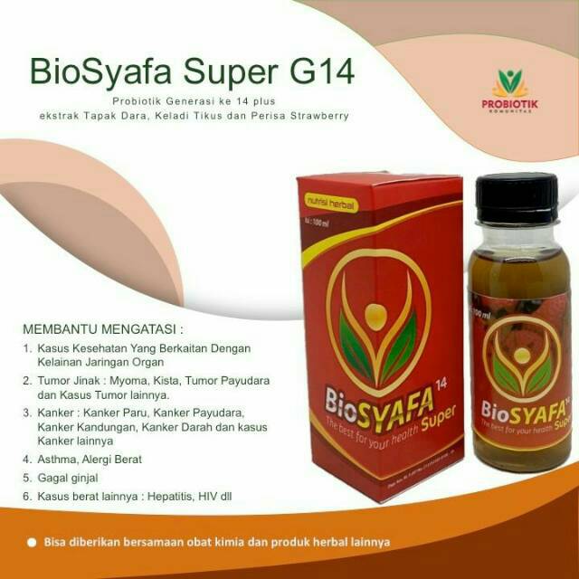 Biosyafa Super G14  dan ORI dgn Probiotik Siklus