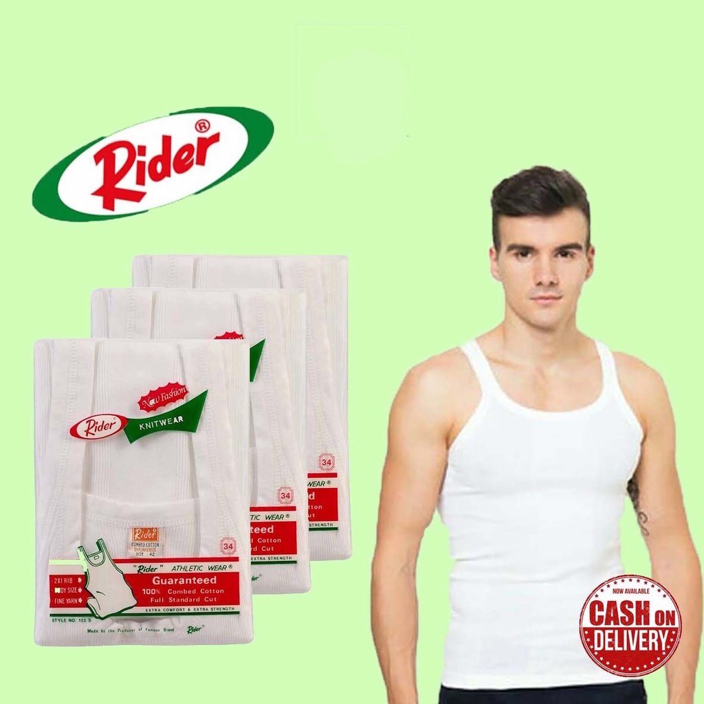 SINGLET RIDER / KOTANG RIDER / DALAMAN RIDER / SINGLET BAGUS / SINGLET PUTIH / RIDER PUTIH