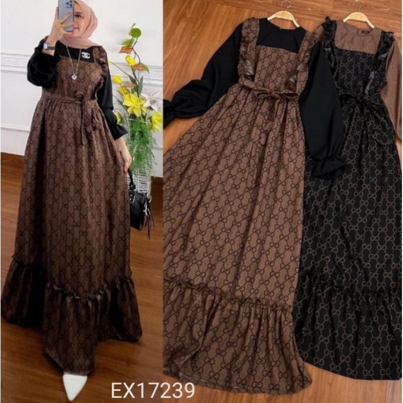 VARIAN GAMIS GG VIRAL MIX MODEL DRESS RAYON MOTIF KEKINIAN