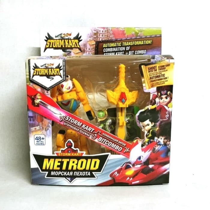 Mainan / Toys Robot Monkart Metroid Warbeast Megaroid Combination Kuning
