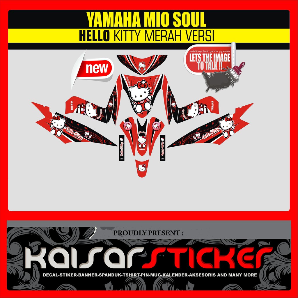 Decal Full Body Sticker Motor Yamaha Mio Soul Lama Hello Kitty