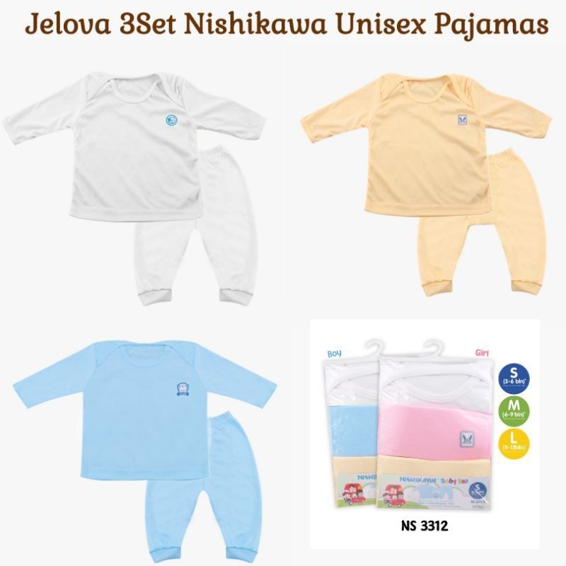 Jelova 3pc Setelan Baju Nishikawa SNI STANDART - Mix Colour