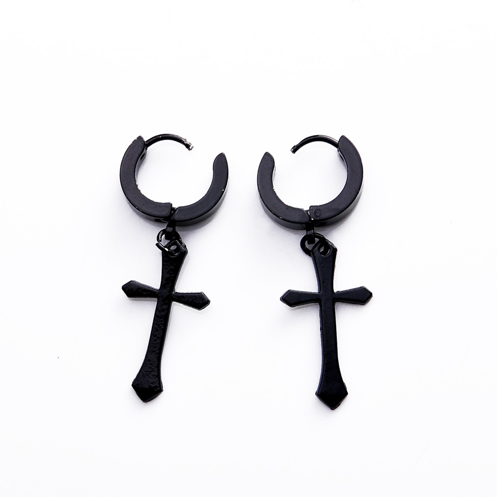 Anting Stud Bahan Stainless Steel Gaya Gothic Untuk Pria Dan Wanita