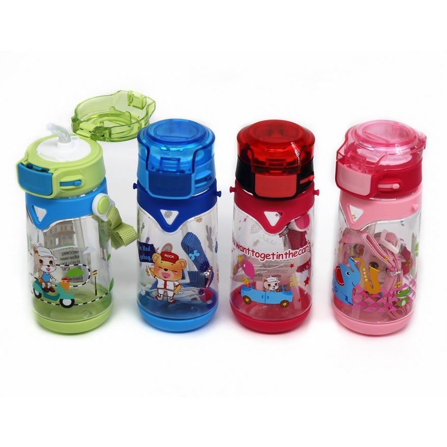 MARKASSHOP66--BOTOL MINUM ANAK LUCU MOTIF ANIMAL 450 ML KODE 2556