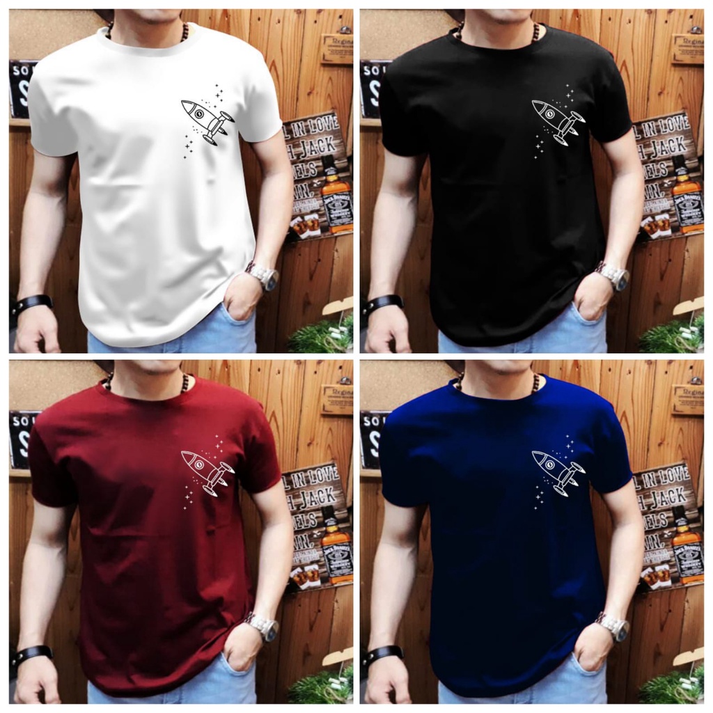 KAOS PRIA DISTRO BAJU KAOS OBLONG SIZE JUMBO ORIGINAL MOTIF ROKET KANTONG