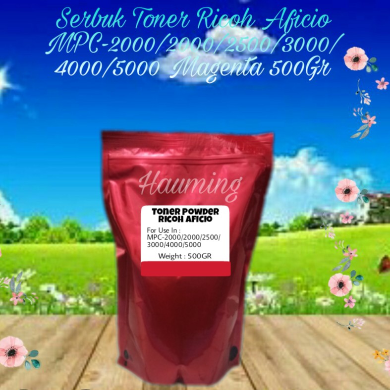 Serbuk Toner Ricoh Aficio MP C2000 C2500 C3000 C4000 C5000 MPC2000 MPC2500 MPC3000 Magenta 500gr