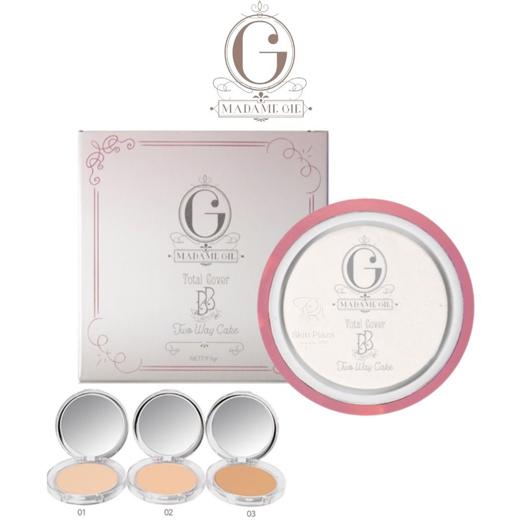 Madame Gie Total Cover BB Two Way Cake - Bedak Padat Compact Powder